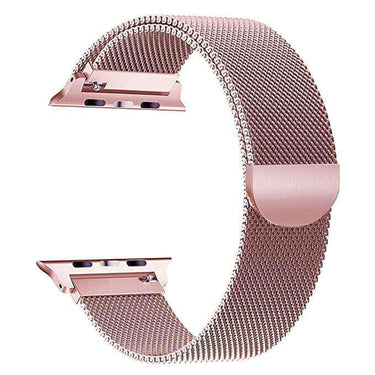 Milanese Metal Smart Watch App Strap in Chrome Pink